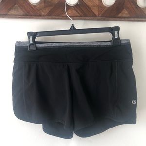 Lululemon Run Shorts, Black, 4